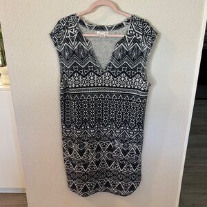 Velvet by Graham & Spencer Black and White Patterned Dress
